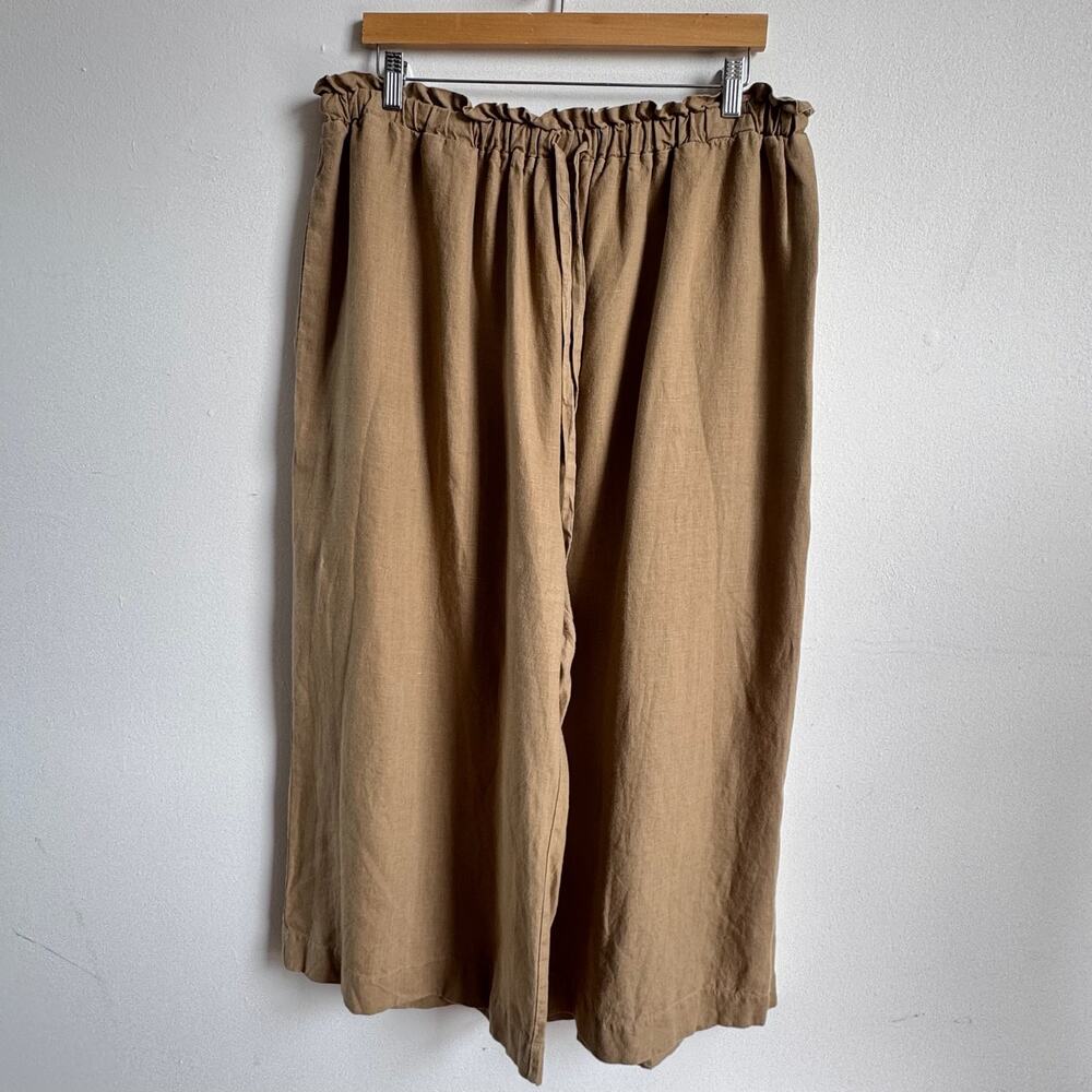 OZMA Clay Linen Wide-Leg Pants